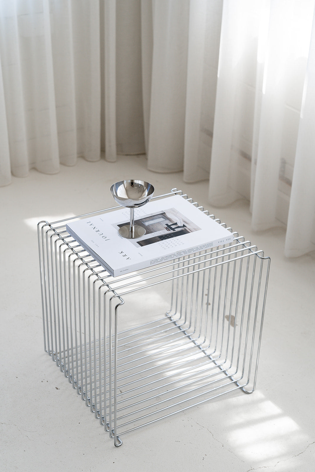 Chrome Wired Side Table